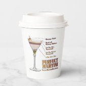 Perfekt Martini Cocktail Rezept: Pappbecher (Rückseite)