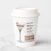 Perfekt Martini Cocktail Rezept: Pappbecher (Vorderseite)