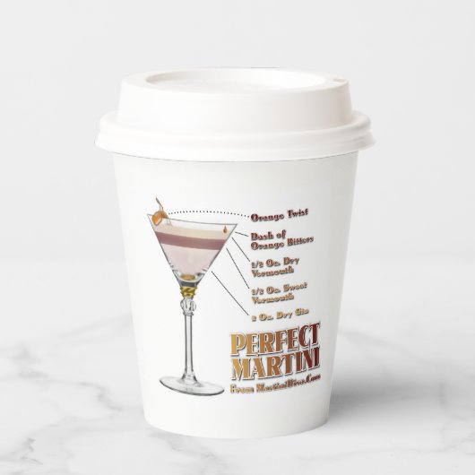 Perfekt Martini Cocktail Rezept: Pappbecher (Vorderseite)