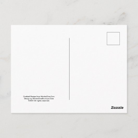 Perfekt Martini Cocktail Rezept: Postkarte (Rückseite)