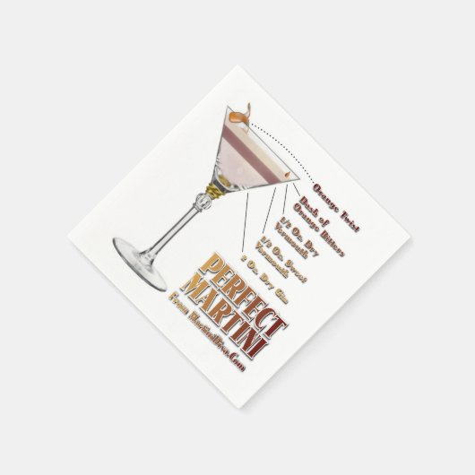 Perfekt Martini Cocktail Rezept: Serviette (Ecke)