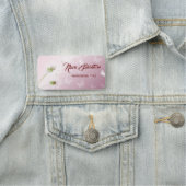 Perfekt Moderne schöne romantische rosa Kronleucht Namensschild (Beispiel)