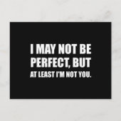 Perfekt nicht Sie Postkarte (Vorderseite)