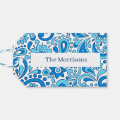 Perfekt Paisley Blue Signature Geschenkanhänger (Rückseite Horizontal)