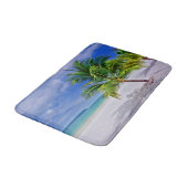 Perfekt Palm Tree Tropical Island Beach Badematte (Schrägansicht)