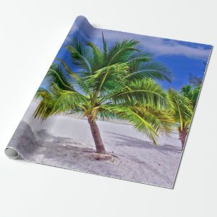 Perfekt Palm Tree Tropical Island Beach Geschenkpapier