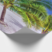 Perfekt Palm Tree Tropical Island Beach Geschenkpapier (Ecke)