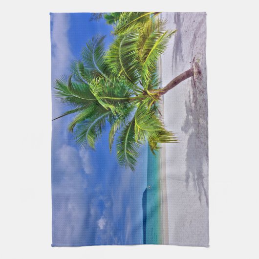 Perfekt Palm Tree Tropical Island Beach Geschirrtuch (Vertikal)