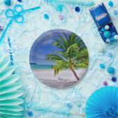 Perfekt Palm Tree Tropical Island Beach Pappteller (Party)