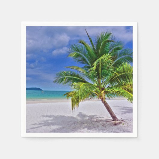 Perfekt Palm Tree Tropical Island Beach Serviette (Vorderseite)