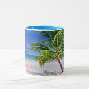 Perfekt Palm Tree Tropical Island Beach Tasse