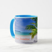 Perfekt Palm Tree Tropical Island Beach Tasse (Vorderseite Links)