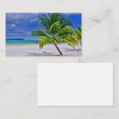 Perfekt Palm Tree Tropical Island Beach Visitenkarte (Vorne/Hinten)