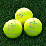 Perfekt passende Dusche Bachelorette Gastgeschenke Tennisbälle<br><div class="desc">Das Perfect Match Personalisierte Custom Tennis Ball Brautparty, Junggeselinnen-Abschied oder Gastgeschenke Hochzeiten mit einem einfachen, modernen, minimalistischen trendigen Typografie-Design mit Kalligraphie-Handschrift und einer Mischung aus großen Sans-Serif- und Blasenserf-Schriftart und Platz für die Initialen und Hochzeitstag des Paares. Aquamarin und rosa dargestellt, aber alle Farben können mit dem Vorlageneditor von Zazzle...</div>