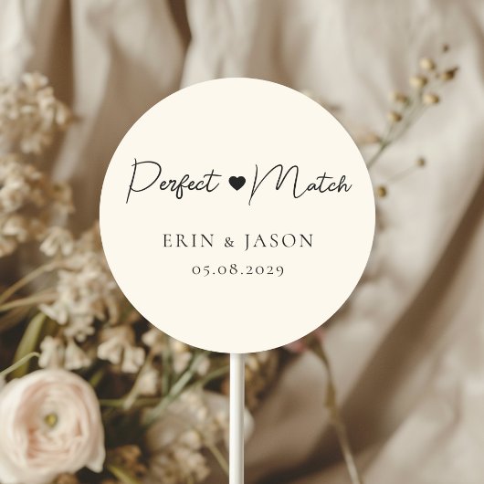 Perfekt passt! Beige, elegant, einfach Runder Aufkleber