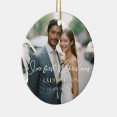 Perfekt passt! Elegant, simpel, Foto Keramik Ornament (Rechts)