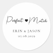 Perfekt passt! Elegant, Simpel Runder Aufkleber (Vorderseite)