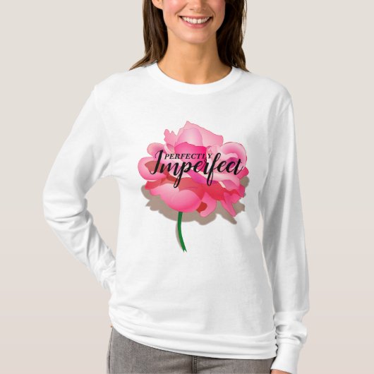 Perfekt pinkfarbenes Rose Sweatshirt T-Shirt (Vorderseite)