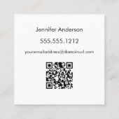 Perfekt POSH Advocate Quadratische Visitenkarte (Rückseite)