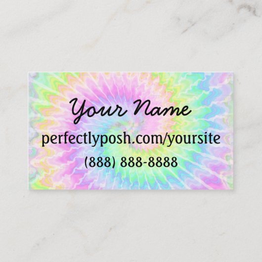 Perfekt Posh gefärbte Krawatte Visitenkarte (Rückseite)