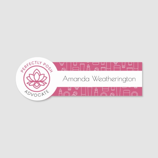 Perfekt POSH Namensschild (Vorderseite)