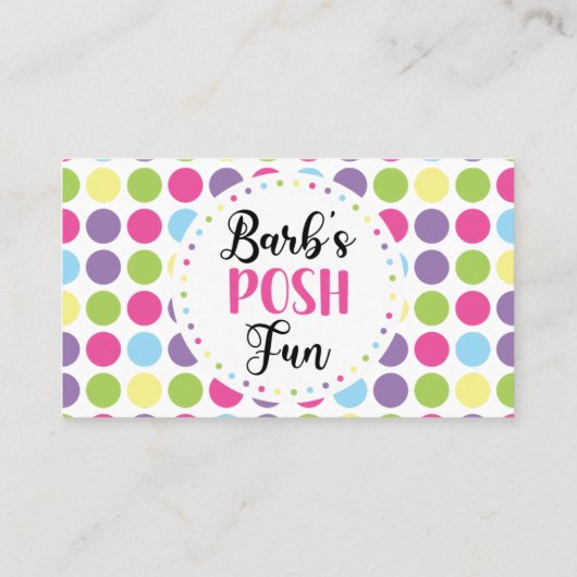 Perfekt Posh Visitenkarte (Rückseite)