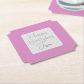 Perfekt rosa Papier Untersetzer (angewinkelt)