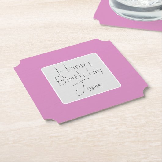 Perfekt rosa Papier Untersetzer (angewinkelt)