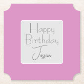 Perfekt rosa Papier Untersetzer (Vorderseite)