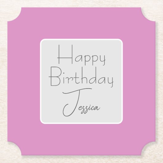 Perfekt rosa Papier Untersetzer (Vorderseite)