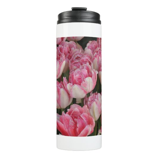 Perfekt rosa Tulpen Thermosbecher (Vorderseite)