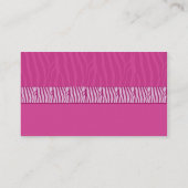 Perfekt rosa Zebra Print Business Card Visitenkarte (Rückseite)