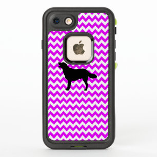 Perfekt rosa Zickzack mit goldener Silhouette