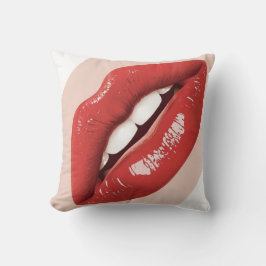 Perfekt schöne Lippen an einem Valentinstag Kissen