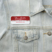 Perfekt Schöne Weihnachten Rote weiße Schneeflocke Namensschild (Beispiel)