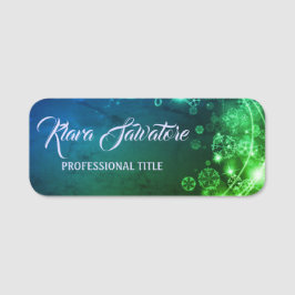 Perfekt schöne Weihnachtsbeleuchtung Grün Namensschild