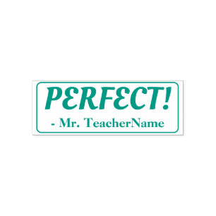"PERFEKT!" Trainer-Feedback-Gummi-Briefmarke Permastempel