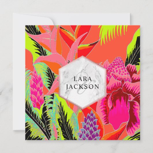 Perfekt Tropisch/Ingwer/Kokosnuss/ti Einladung (Vorderseite)