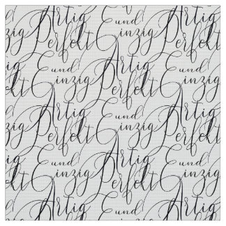perfekt und einzigartig schwarz Handschrift Stoff