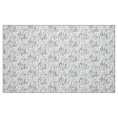 perfekt und einzigartig schwarz Handschrift Stoff (Fat Quarter (45,7 x 55,9 cm))