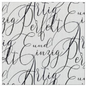 perfekt und einzigartig schwarz Handschrift Stoff (Nahaufnahme)