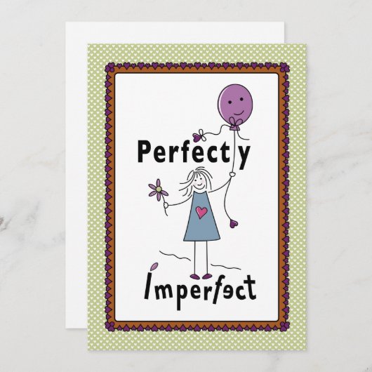 Perfekt Unperfekt 1A_Flat Card 5"x7" (Vorne/Hinten)