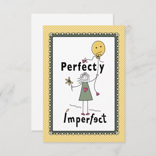 Perfekt Unperfekt 1C_Flat Card 5"x7" (Vorne/Hinten)