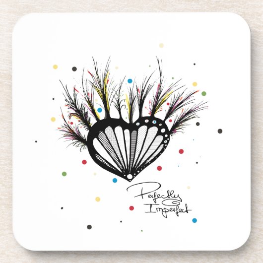 Perfekt unperfekt getränkeuntersetzer (Vorderseite)