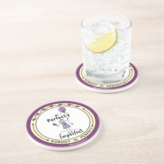 Perfekt Unperfekter 1A_Round-Untersetzer Getränkeuntersetzer (Seite)