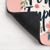 Perfekt unperfektes Blumenzitat Mousepad (Ecke)