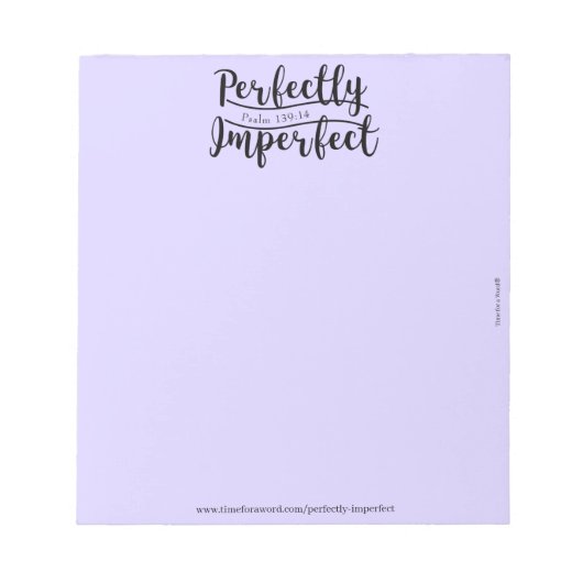 Perfekt unperfektes Notepad Notizblock (Vorderseite)