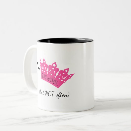 Perfekt unvollkommen "mit Göttin" Zweifarbige Tasse (Vorderseite Links)