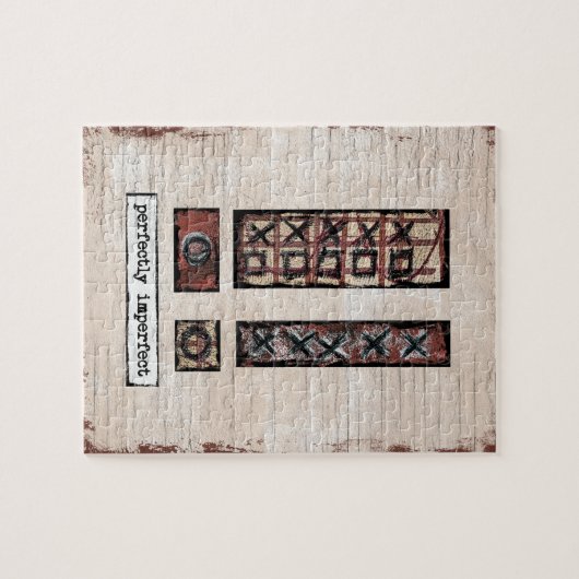 Perfekt unvollkommenes JIgsaw Puzzle - braun Abstr (Horizontal)