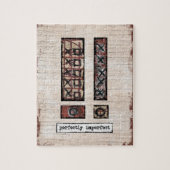 Perfekt unvollkommenes JIgsaw Puzzle - braun Abstr (Vertikal)